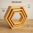 thumbnail image 3 of Set de 3 Repisas Flotantes Hexagonales Montessori, 3 of 7