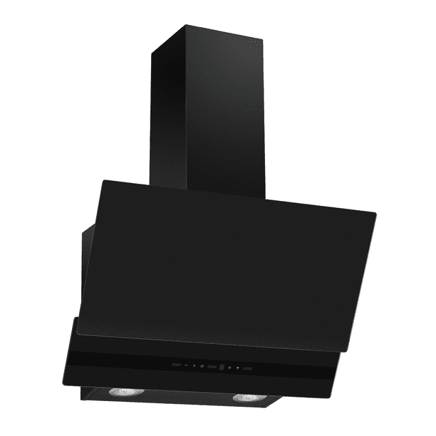 Nuur - Campana para Cocina Extractora de PARED 60 cm Doble Vidrio Templado, Control Digital Sin Contacto, 3 Velocidades, Filtro Carbón Activado, Luz LED, Color Negro Mate - CAMEXPA60VTM