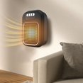 thumbnail image 4 of Mini calefactor | Calefactor portátil de pared de 600 W con termostato | Protección contra sobrecalentamiento y vuelcos | Calefactor silencioso para escritorios de oficina pequeños | Temporizador d, 4 of 5