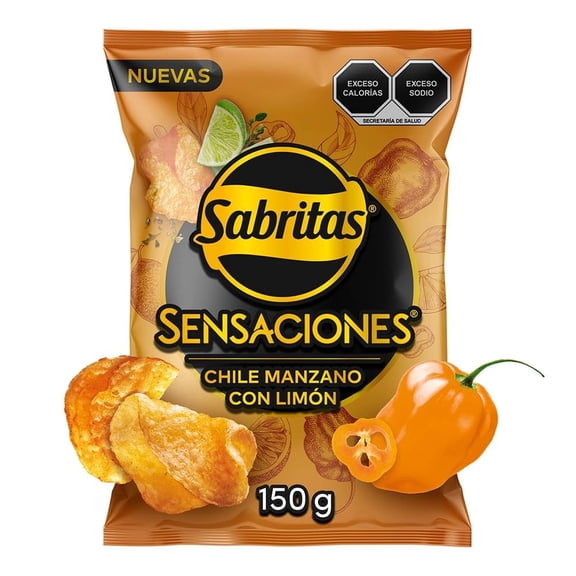 Papas fritas Sabritas Sensaciones sabor chile manzano con limón 150 g
