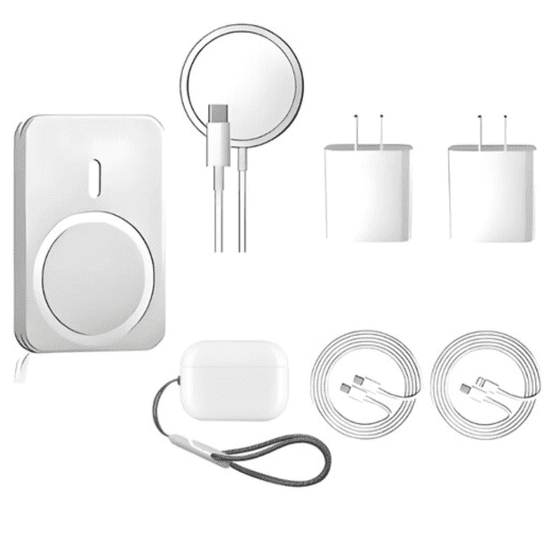 Kit de Cargadores para Cualquier Iphone Modelo Blanco 7 Piezas