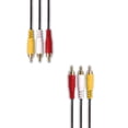 thumbnail image 2 of Cable RCA Video AV 3-Male a 3-Male SatelliteSale 100 pies PVC negro Compuesto, 2 of 8