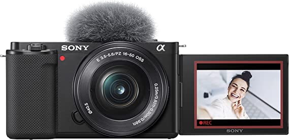 Sony Alpha ZV-E10 - APS-C Interchangeable Lens Mirrorless Vlog Camera Kit - Black Sony ILCZV-E10L/B
