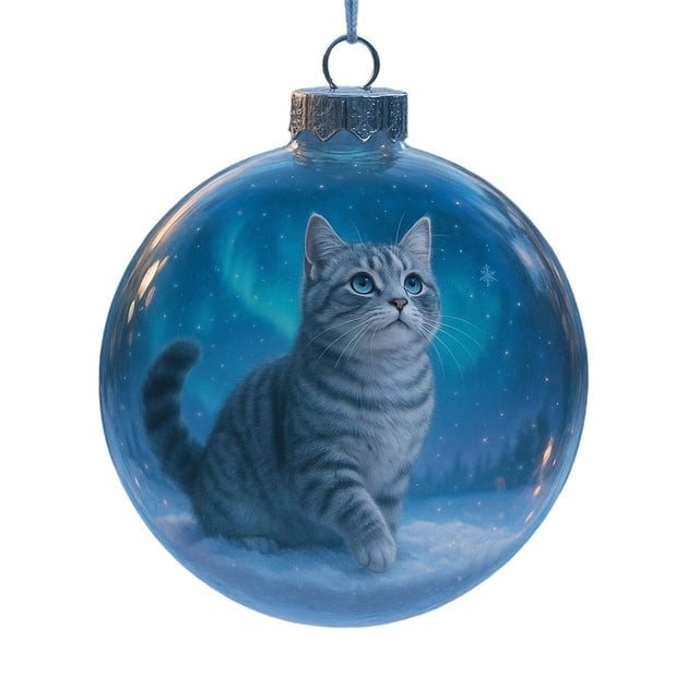 CaiYueKe Christmas Cat Ornaments Set Cute Kitty Tree Decorations Holiday Pet Pendant Collection Festive Animal Decor for Cat Lovers Home Party Supplies