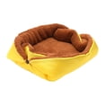thumbnail image 2 of Cama para mascotas, camas para perros, camas para gatos, cueva, caseta, nido suave, portátil y cálido para gatos Amarillo, 2 of 9