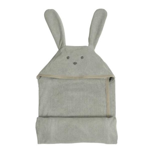 Toallita de microfibra ultra suave BABY INC Bunny gris unitalla 0 a 4 años 90 x 75 cm