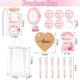 thumbnail image 2 of Juegos de baby shower de San Valentín 6 piezas corazones rosados y rojos regalos invitados vaso posavasos espejo bolsa regalo tarjeta, 2 of 7