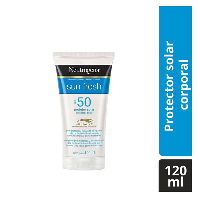 Protector solar Neutrogena cuerpo y rostro FPS 50 sunfresh 120 ml