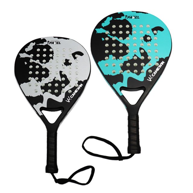 Raqueta de Pádel Camewin Kit 2 Raquetas profesionales gris/azul Con Funda