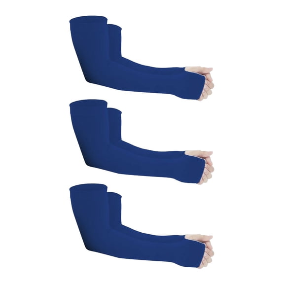 Mangas Protectoras Algodón Suave Compresión Para Brazos 3 Pares Unitalla Azul