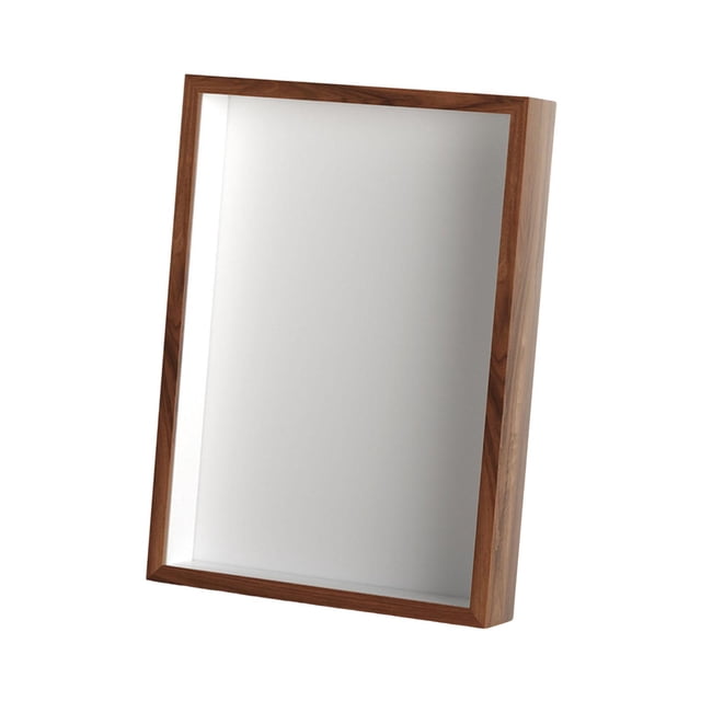 Marco de fotos rectangular de madera con tapa de vidrio de 5 cm de profundidad. 8 pulgadas