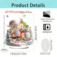 thumbnail image 2 of CaiYueKe Santa Claus House 2D Flat Christmas Ornaments, Shatterproof Hanging Decorations for Holiday Tree Home Party, Festive Holiday Decor Seasonal Gift Supplies for Home Office Decorating, 2 of 6