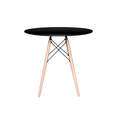 thumbnail image 1 of Mesa Redonda De Madera Estilo Eames 80 cm Styrka Minimalista Color Negro., 1 of 5
