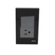 thumbnail image 1 of Placa con 1 apagador y 1 Contacto en Acrílico Negro Alfelec 5 Pzs Alfelec Linea Moon Black, 1 of 2
