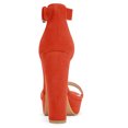 thumbnail image 3 of Sandalias de Plataforma con Correa de Tobillo Allegra K Naranja 36, 3 of 6