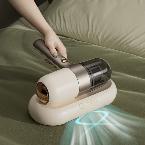 Aspiradora de mano para colchones | Potencia de succión de 12 kPa | Limpiador portátil de camas y telas para almohadas, sofás y alfombras | Filtración del 99,99 % contra alergias y ácaros del polvo