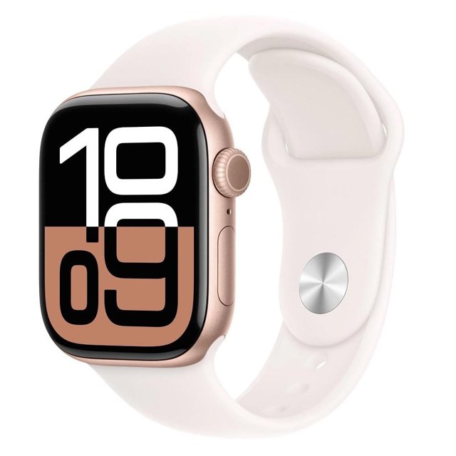 Apple Watch Serie 10 GPS 42mm con Caja Aluminio Dorado y Correa Deportiva Blanca