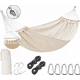 thumbnail image 1 of Hamaca Algodón Para Jardín Camping Exterior Portátil Mueble Beige, 1 of 5