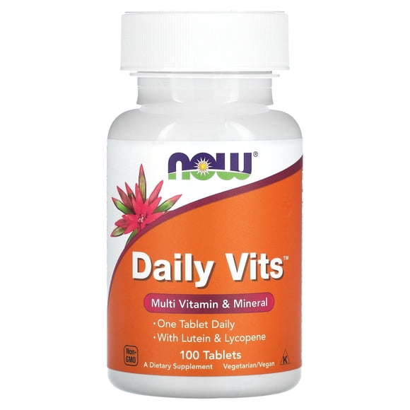 NOW Foods, Daily Vits, Suplemento multivitamínico y mineral, 100 comprimidos