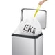 thumbnail image 2 of Set 2 Botes de basura para cocina baño oficina Acero Inoxidable 30L y 6L con tapa EKO Madison, 2 of 11