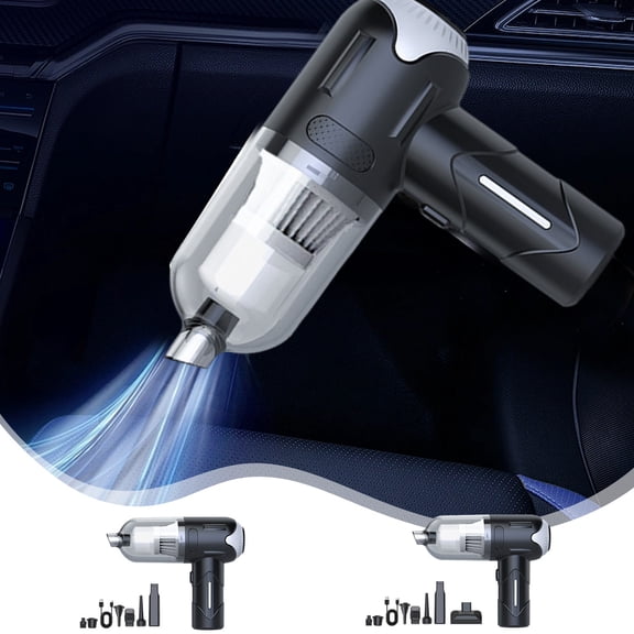Aspiradora inalámbrica para coche - 8000Pa de fuerte succión, batería de 4000mAh, 30 minutos de duración, portátil portátil para hogar y automóvil