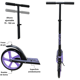 thumbnail image 2 of Scooter para Niños Altura Ajustable Ruedas de Goma Freno Trasero Plegable con Correa Apto a partir de 115 cm Soporta hasta 50 kg - Morado, 2 of 5
