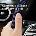 thumbnail image 4 of Funda de volante con diamantes de imitación para mujer | Diseño de diamantes brillantes | Ajuste universal de 14-15 pulgadas | Accesorio de verano para coche y protector de ruedas, 4 of 7