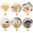 thumbnail image 1 of 100 Uds V60 filtros de café de cono filtros de café de papel #2 filtros de café naturales de papel de cono, 1 of 5