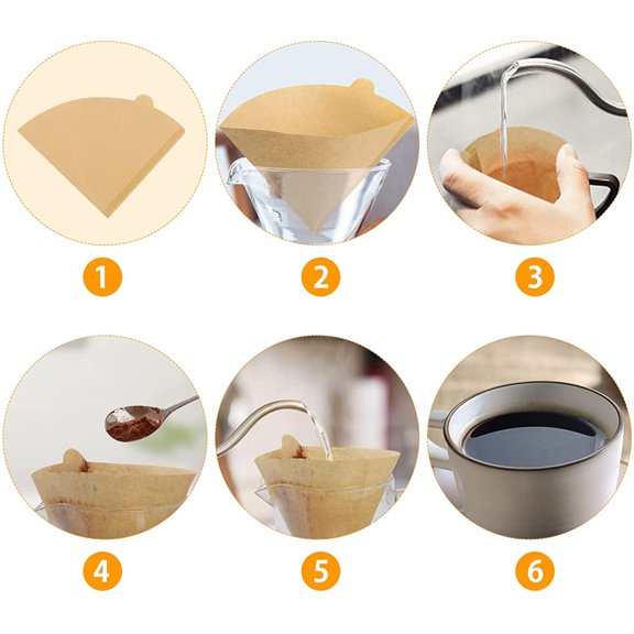 100 Uds V60 filtros de café de cono filtros de café de papel #2 filtros de café naturales de papel de cono