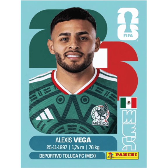 Panini Fifa World Cup 2026 México Alexis Vega Mex 18 Alexis Vega Mex 18