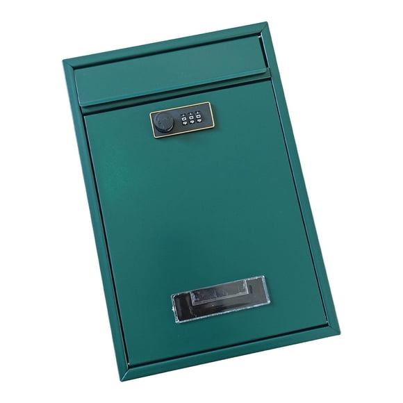 Buzón de Pared con Cerradura de Combinación Metálica Caja de Seguridad para Cartas Multifuncional y Decorativa Resistente para Recolección de Documentos Adecuado para Comunidad Oficina
