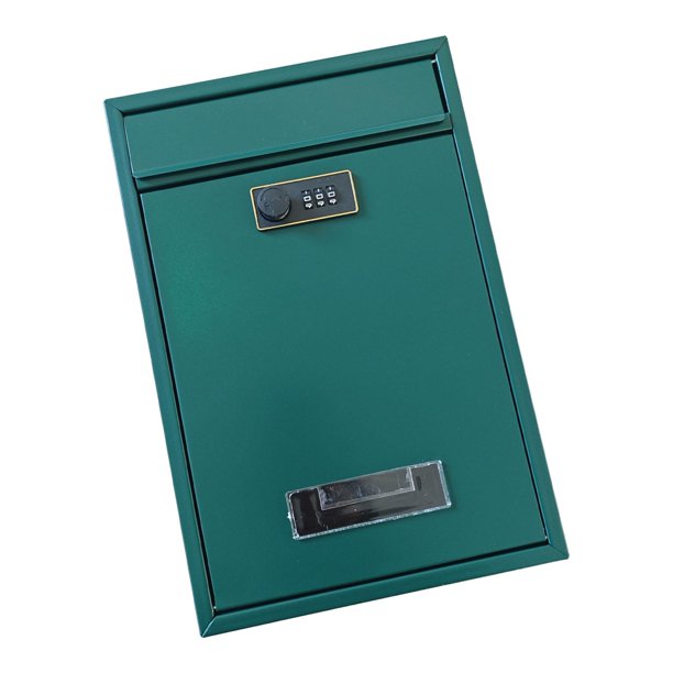 Buzón de Pared con Cerradura de Combinación Metálica Caja de Seguridad para Cartas Multifuncional y Decorativa Resistente para Recolección de Documentos Adecuado para Comunidad Oficina