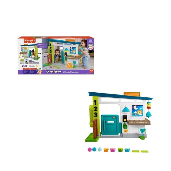 Sistema de Aprendizaje Electrónico Fisher-Price Ríe y Aprende Casa Deluxe de Aprendizaje
