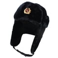 thumbnail image 4 of Gorro de bombardero con insignia rusa Ushanka, gorro de piloto, gorro de invierno con orejeras, gorro cálido de invierno YUNYI BRAND  Deportes, 4 of 8