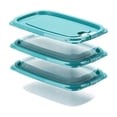 thumbnail image 3 of MTBLYS Recipientes de plástico transparente para almacenar alimentos | Paquete de 3 de 550 ml con tapas de cierre hermético y sello de silicona, 3 of 7