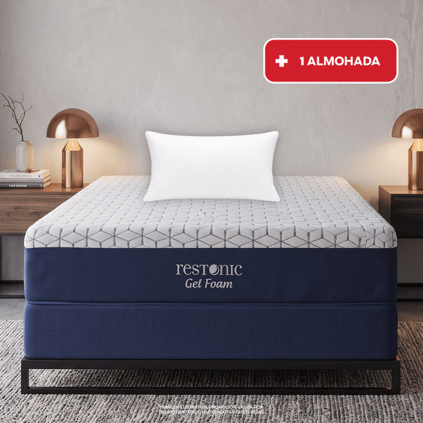 Colchon Restonic Individual Gel Foam + 1 Almohada SC