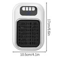 thumbnail image 5 of 600W Mini Electric Heater with Remote Control Wall-Mounted Space Heaters Energy-Efficient Warmer Fan for Office Bedroom, 5 of 5
