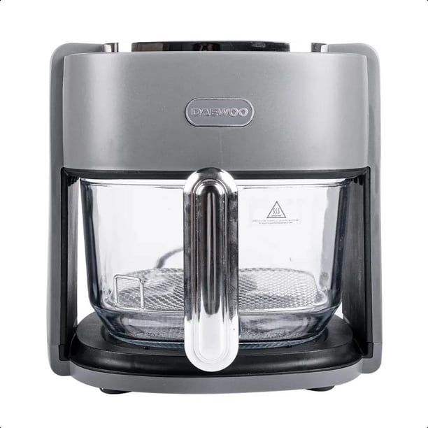 Freidora De Aire Daewoo Multifuncional Con Cesto De Vidrio Gris Oscuro DAF-1886-GRIS 4.5 L
