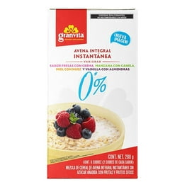 Avena integral Granvita instantánea 4 sabores 2 sobres de cada sabor de 35 g c/u