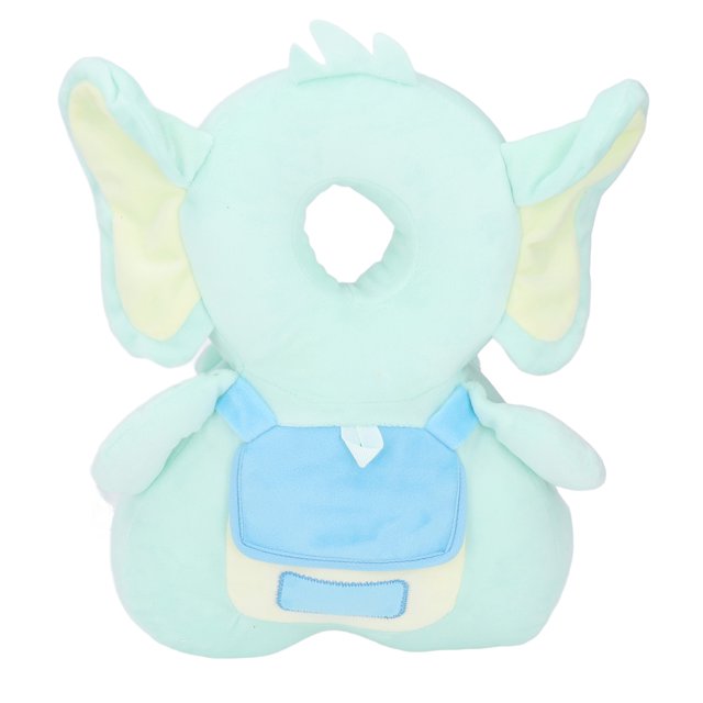 Mochila con cojín para la cabeza del bebé, almohada anticaída, suave y resistente, con forma de pequeño elefante, almohadilla protectora para bebé