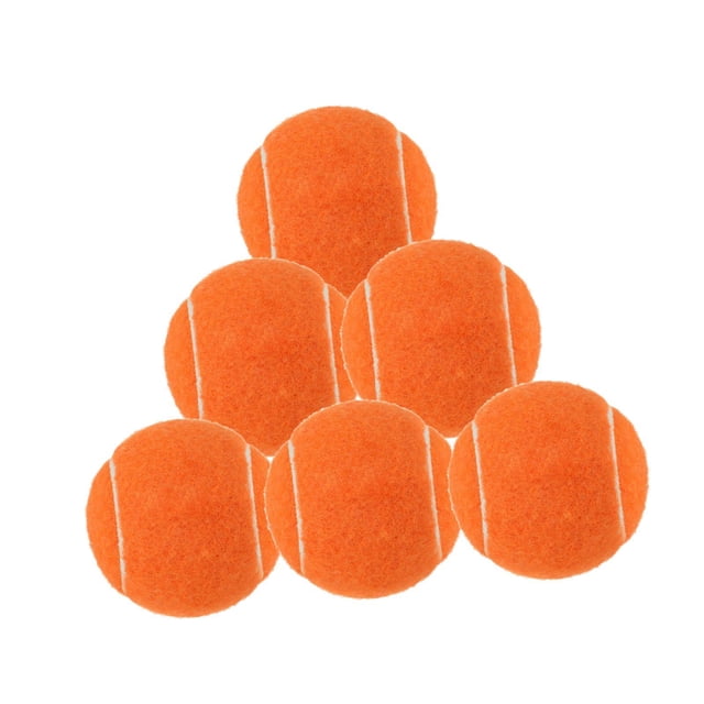 6 pelotas de tenis de 64 mm de diámetro para perros de entrenamiento y ejercicio. Naranja