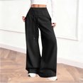 thumbnail image 2 of RKSTN Wide Leg Sweatpants for Women Plus Size High Waist Wide Leg Athletic Jogger Pants Womens Casual Solid Baggy Comfy Drawstring Running Gym Fitness Sport Pant with Pockets, 2 of 9