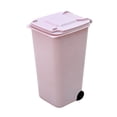 thumbnail image 1 of Bote de Basura Billuyoard de Escritorio de Plástico Rosa Claro con Ruedas, 1 of 6