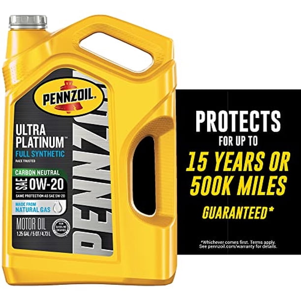 Aceite de motor Pennzoil Ultra Platinum totalmente sintético 0W-20