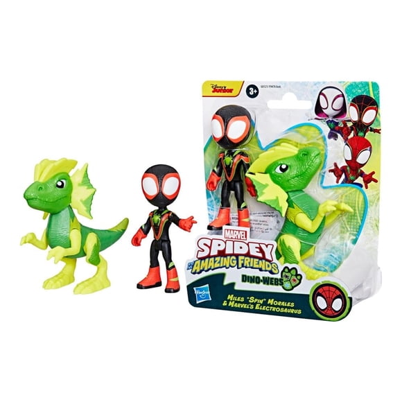 Set de Figuras de Acción Hasbro Spidey and His Amazing Friends Spiderman: Dino web foes 4 pulgadas