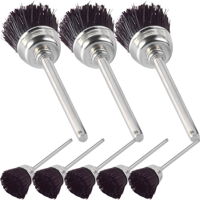 BRIGHTFUFU 8pcs Taladro de clavos Cepillo de limpieza Mini Taladro Bit Cleanser Accesorios de manicura para salón de uñas