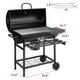 thumbnail image 4 of Asador de Carbón Tipo Barril STANEW Negro con Ruedas, Termómetro, Estante Inferior y Área Amplia para Barbacoa al Aire Libre, 4 of 5
