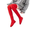thumbnail image 2 of Medias de punto Color sólido Keen Socks High Socks Mujeres Calentadores de piernas Zapatos Accesorios Lindo otoño Halloween Medias Red 1 par, 2 of 7
