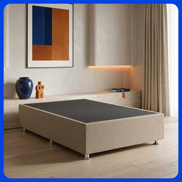 LASE Muebles Base Box para Cama Base Para Colchon Individual Tapiz Oslo Arena