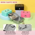 thumbnail image 4 of Caja de Dinero Pequeña, Caja Fuerte Mini, Caja de Ahorro de Dinero con Llaves para Efectivo, Relojes, Joyas y Objetos Personales, Gris, 4 of 6